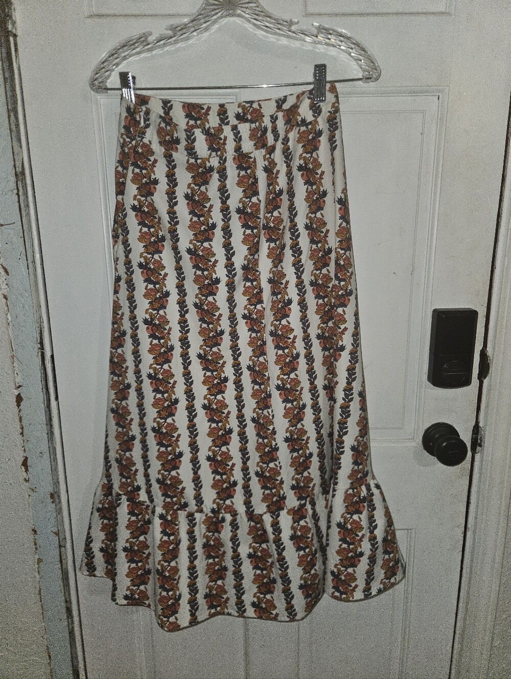 O.P.T.Floral Elastic Zip A line Tiered Midi Skirt ...small - Picture 5 of 13